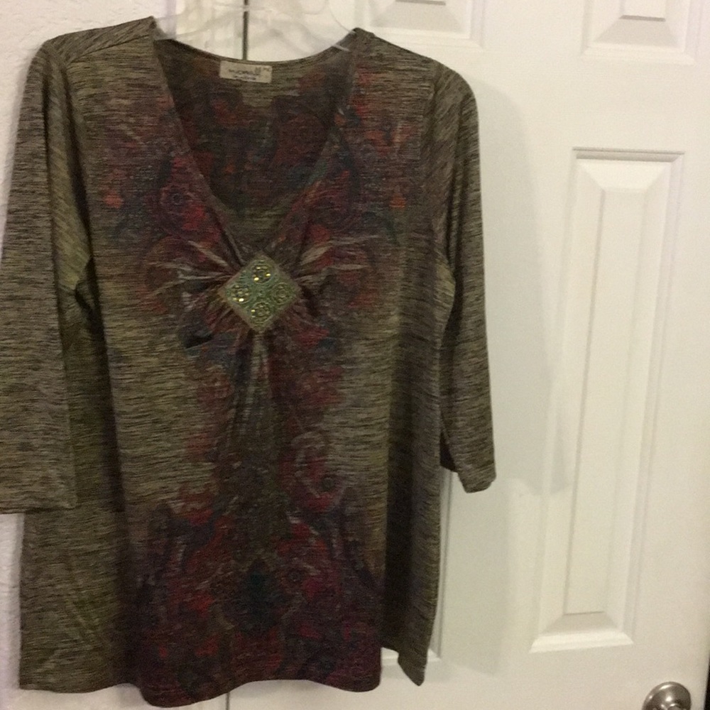 Oneworld Live And Let Live Embellished Top